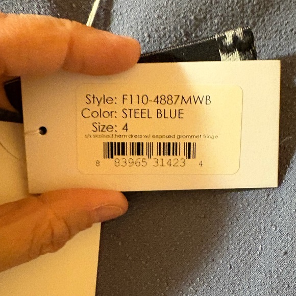 NWT 3.1 Phillip Lim Slashed Hem Blue Mini Dress - Picture 3 of 10